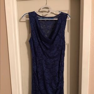 Cache blue floral dress size 12 NWT.