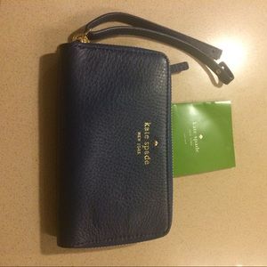 Brand new blue Kate Spade wristlet wallet!