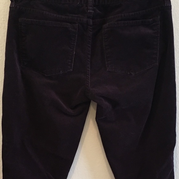 J. Crew Toothpick Cord Deep Plum Pants - Picture 6 of 7