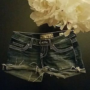 BKE dark wash Sabrina shorts