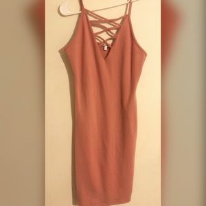 Nude Pink Spaghetti Strap Midi Dress from BetterBe