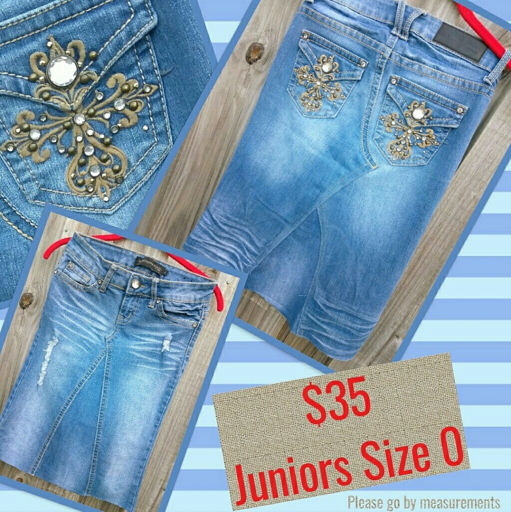 Custom denim skirt