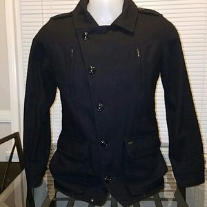 Men's Black Obey Peacoat