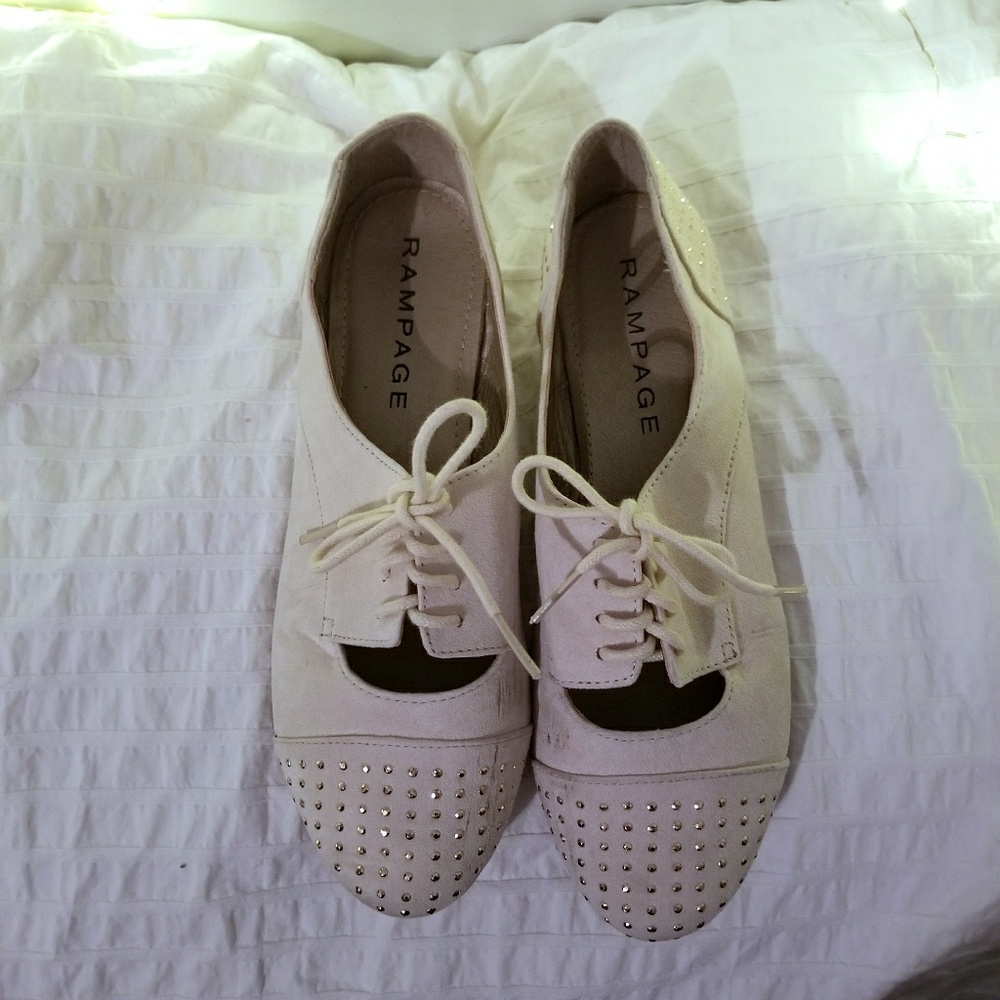 Ivory studded shoes