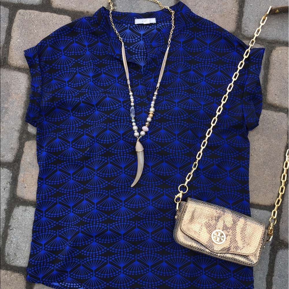 Pleione Split Neck Blouse- Bold & Beautiful!