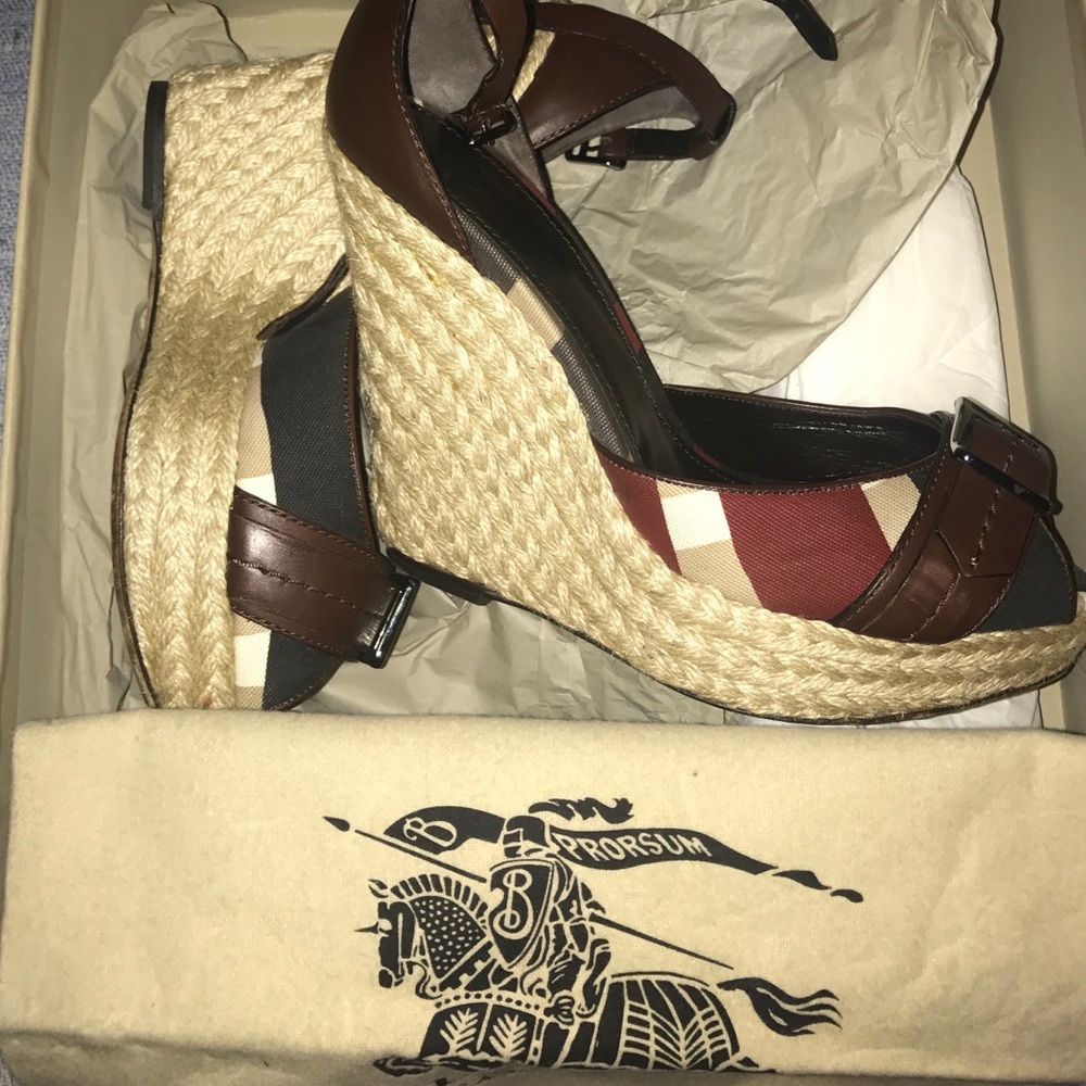 Burberry wedges size 39/ 8.5 US size