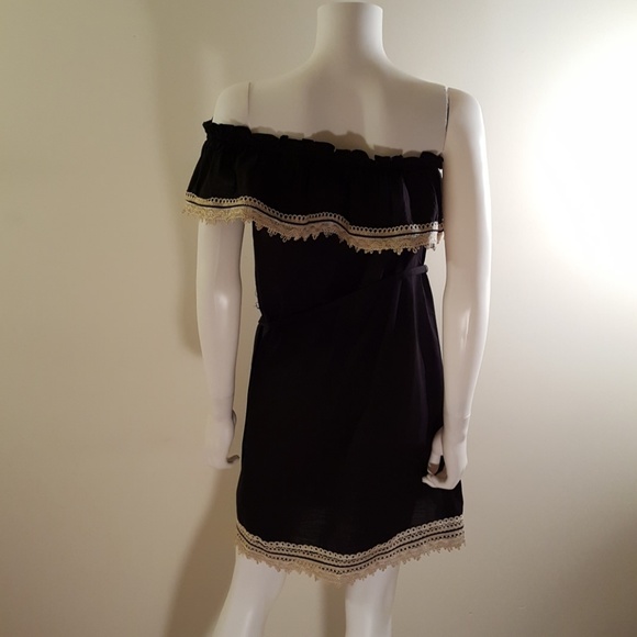 Mudpie Black Miller One Shoulder Dress Size M - Picture 7 of 8