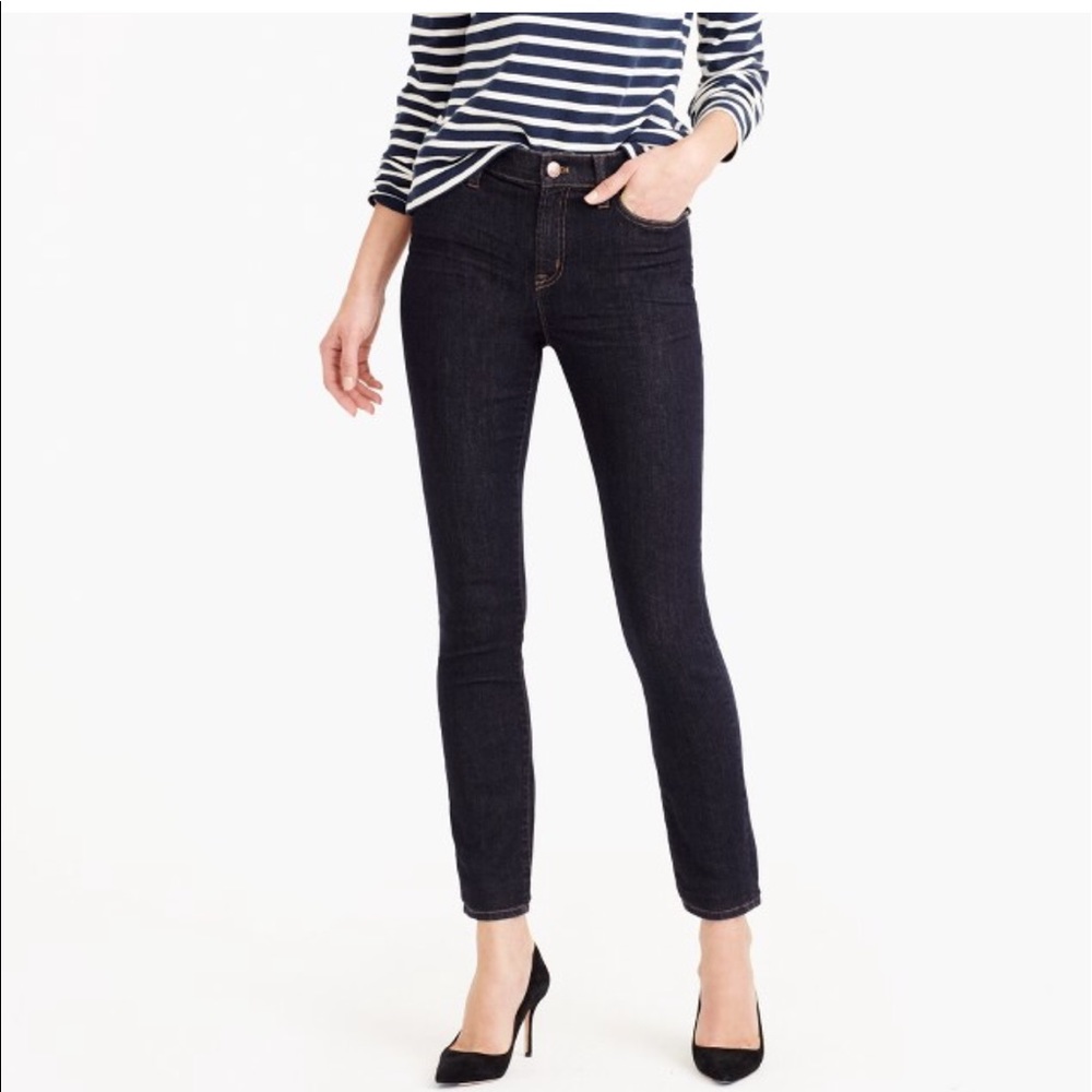 J. Crew Lookout High Rise Skinny dark wash jeans