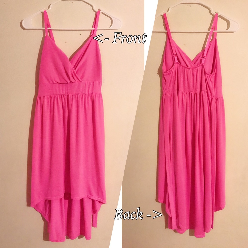 Light Pink halter hi-lo dress