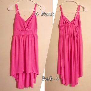 Light Pink halter hi-lo dress
