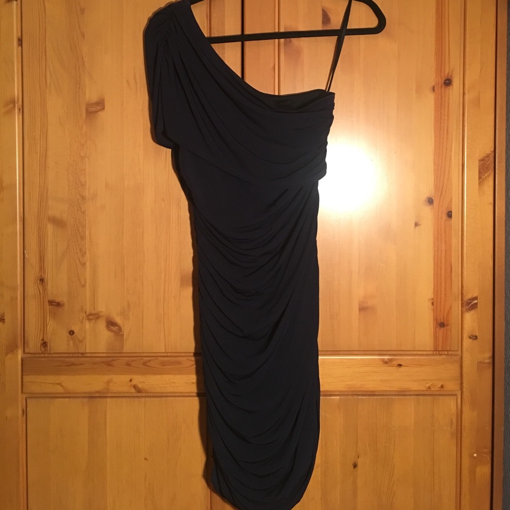 Sexy One Shoulder Navy Blue Fiesta Dress