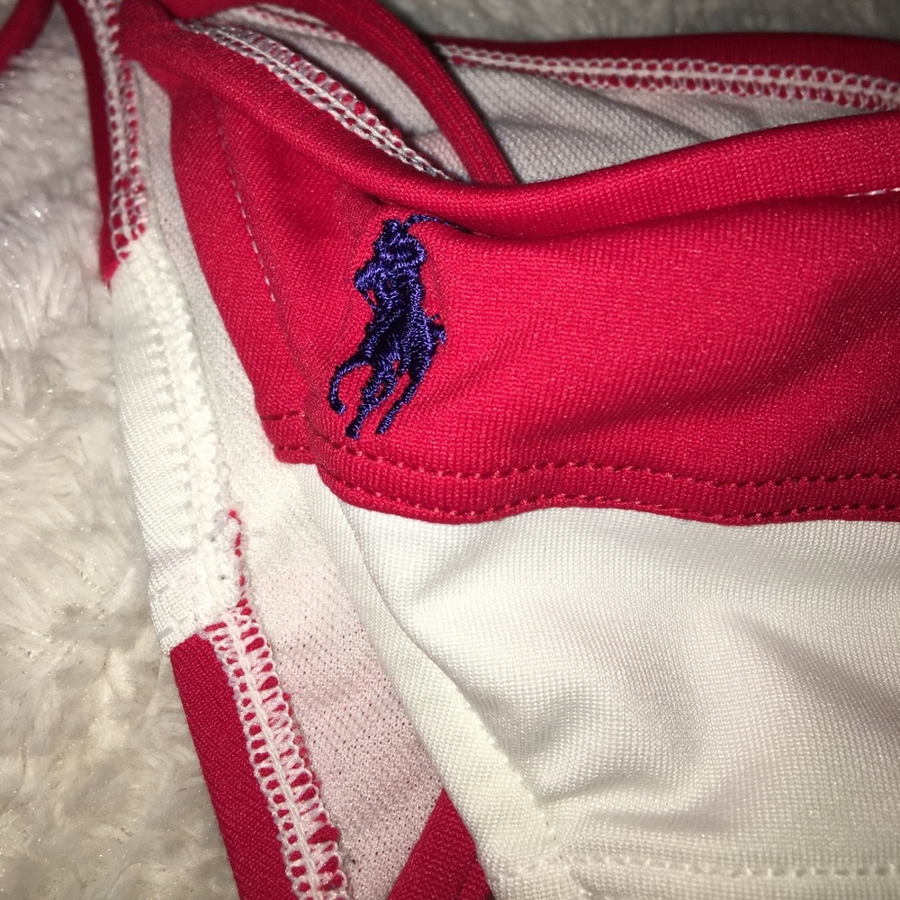 Ralph Lauren red and white bikini bottoms