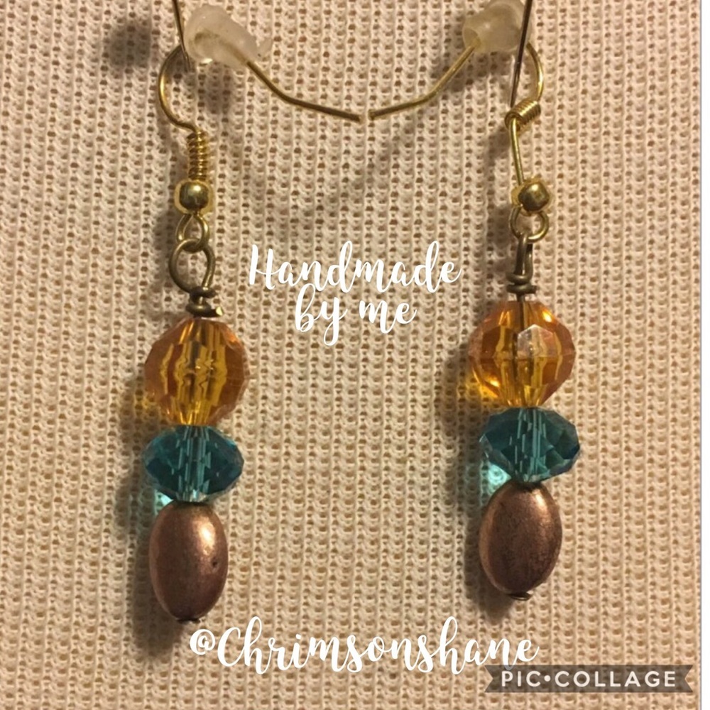 🆕 Turquoise and Copper handmade Earrings