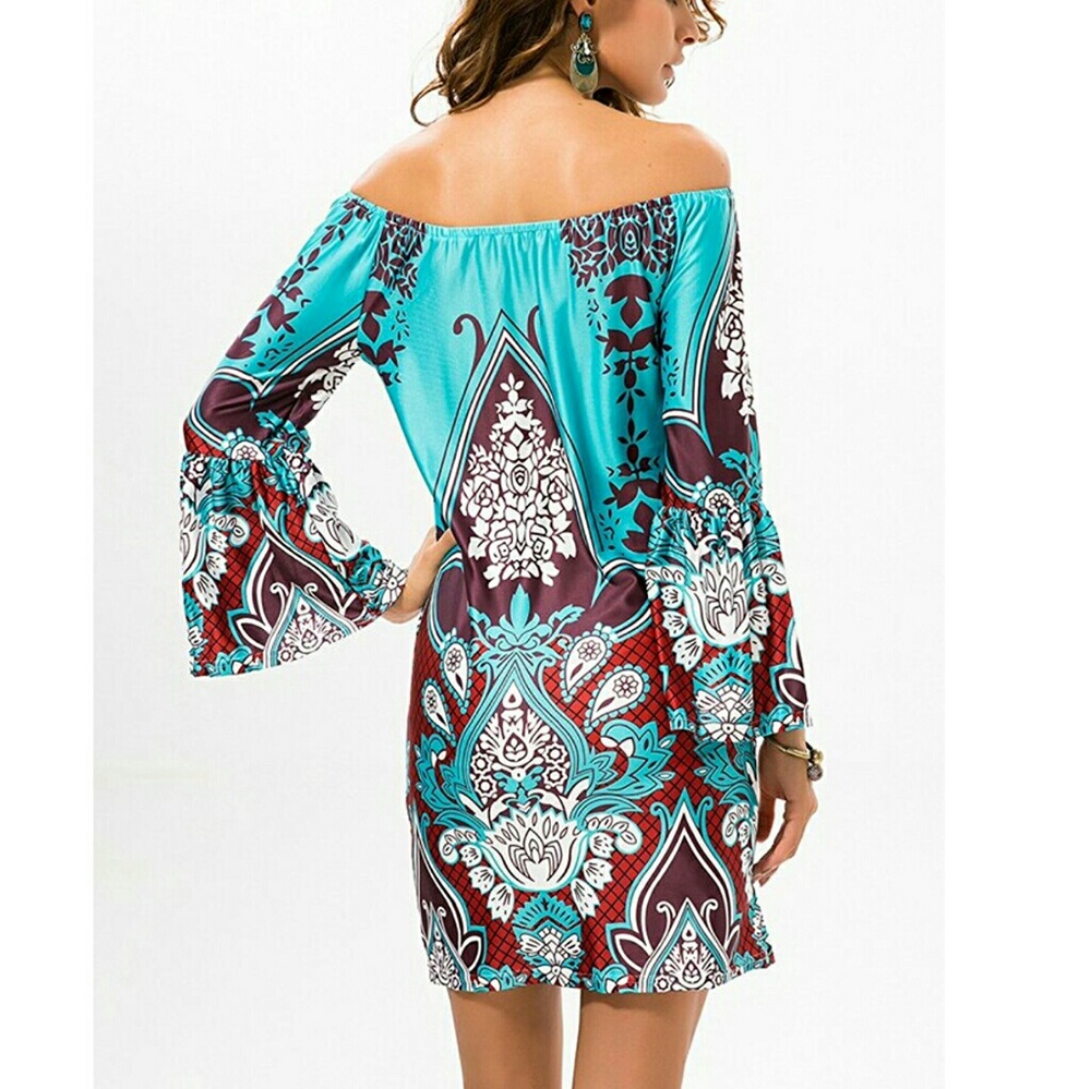New! Beautiful Print Summer Dress - Picture 2 of 2