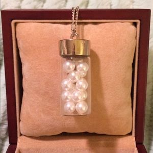 Unique Pearl Pendant on Long Chain