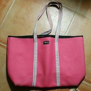 USED large Olovesm Merle tote in pink