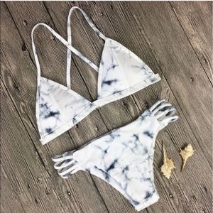 Marble two piece bikini set