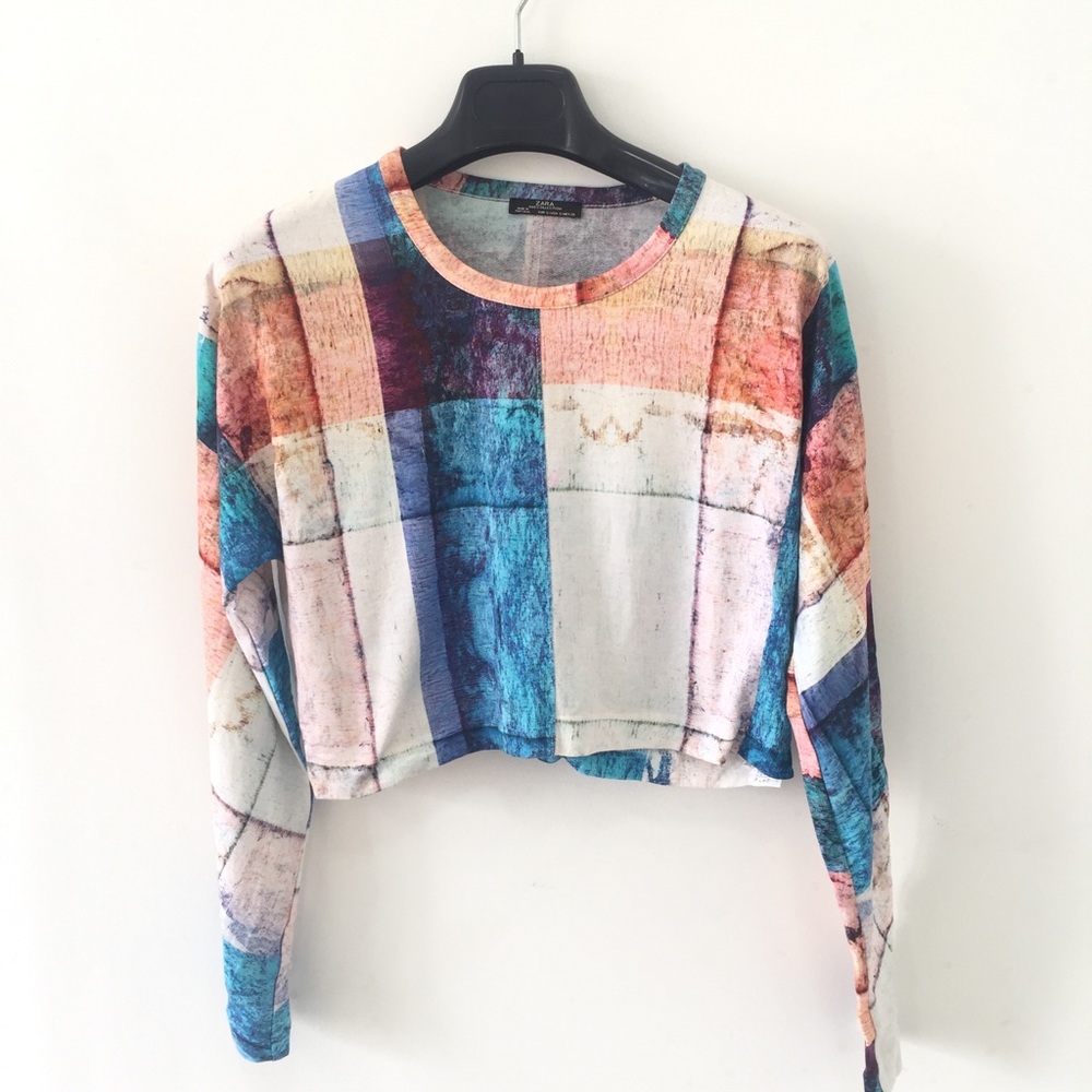 ZARA Long Sleeves Crop Top
