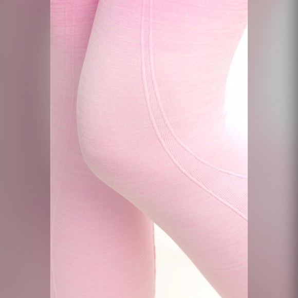 Pink White Ombré Activewear Workout Leggings NWT - Picture 4 of 6