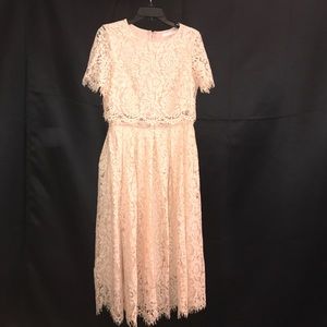Beige lace dress