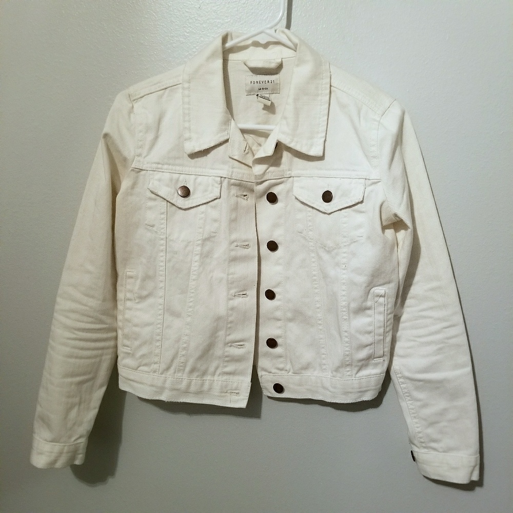 White cropped jacket