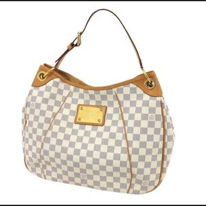 Authentic Damier Azur Galleria Pm Shoulder Bag