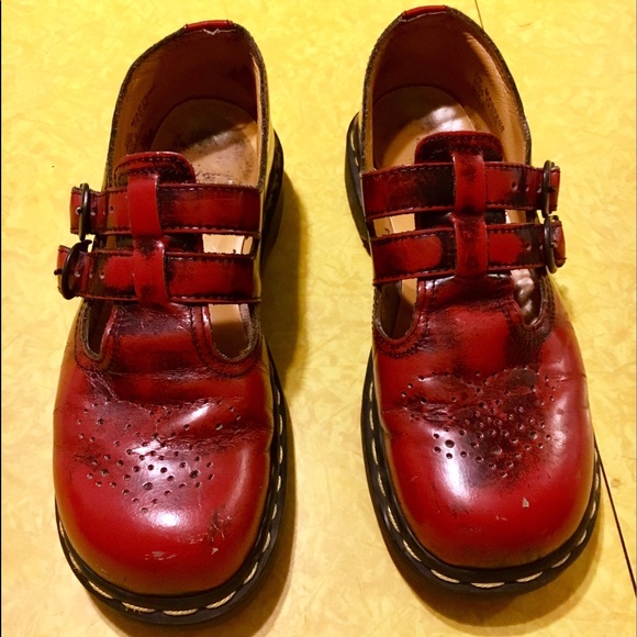20 off Dr. Martens Shoes Vintage Mary Jane Doc Martins Cherry Red