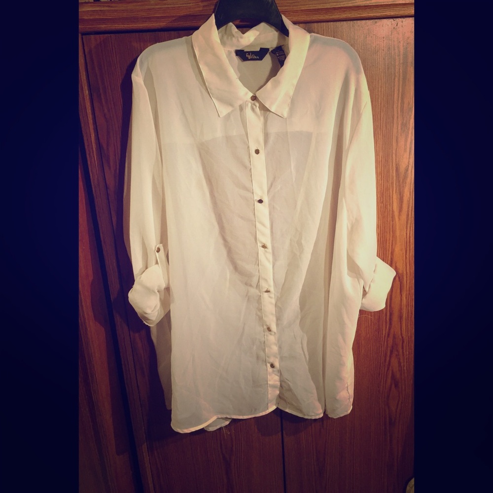 Sheer Off-White blouse