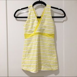 Striped Deep V-tank with Mesh Back