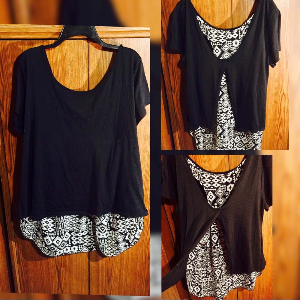 Black top with unique back detailing