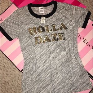 Nwt Victoria Secret PINK Tees w/ Sequins S