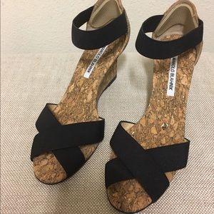 Manolo Blahnik Cork Wedge Sandal