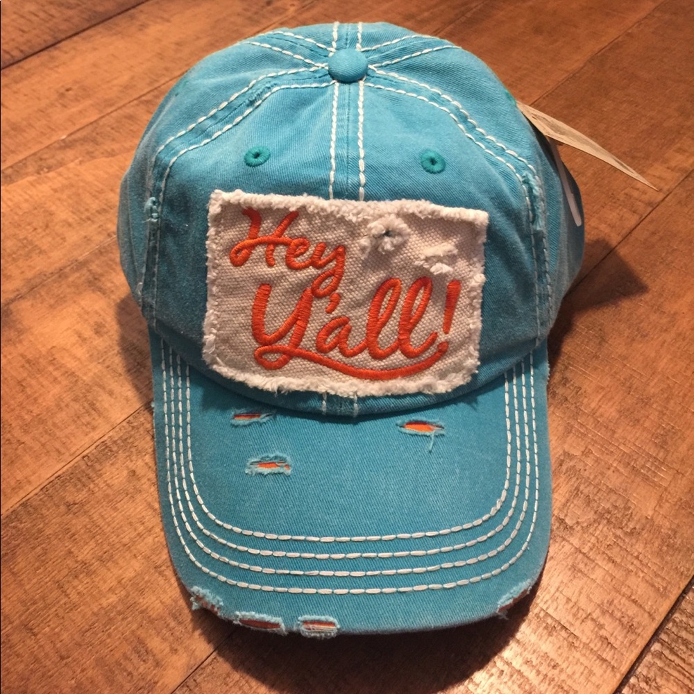 Distressed Hey y'all cap - Picture 2 of 3