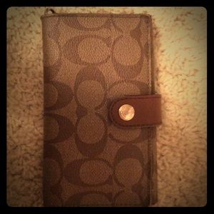 Coach wallet with phone holder