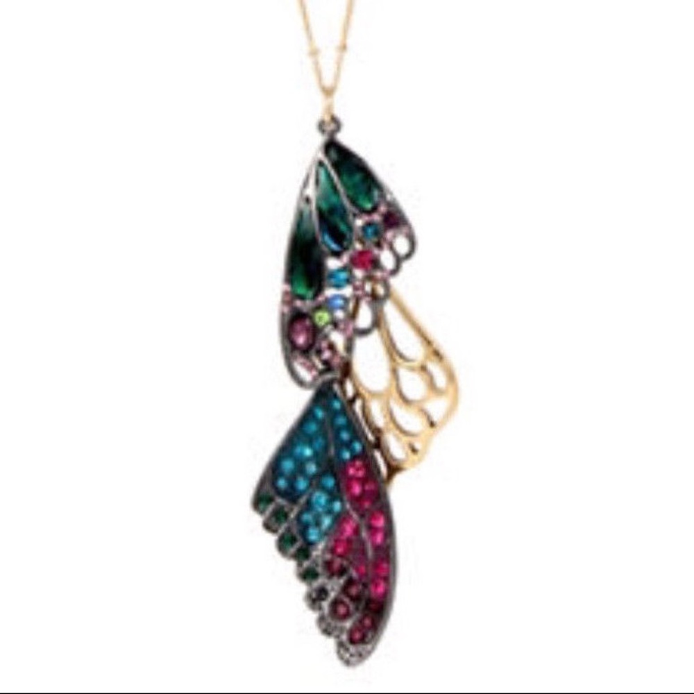 Betsey Johnson You Give Me Butterflies Necklace - Picture 2 of 4