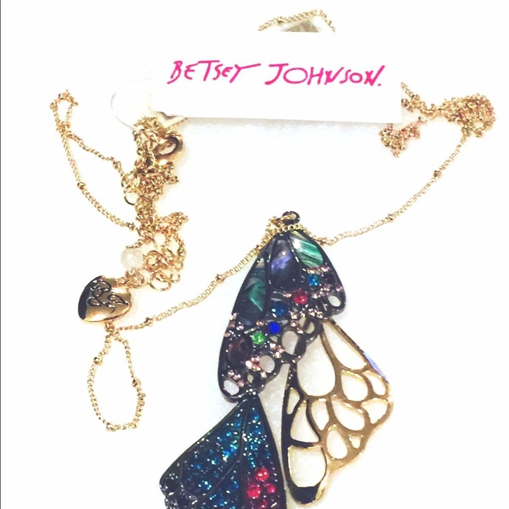 Betsey Johnson You Give Me Butterflies Necklace - Picture 3 of 4