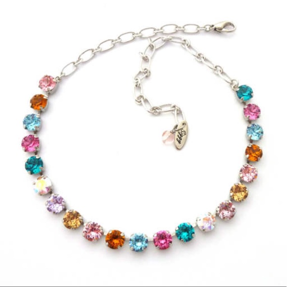 8mm Swarovski Crystal Rainbow colored Necklace - Picture 1 of 6