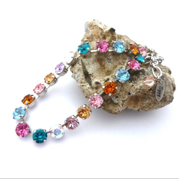 8mm Swarovski Crystal Rainbow colored Necklace - Picture 3 of 6