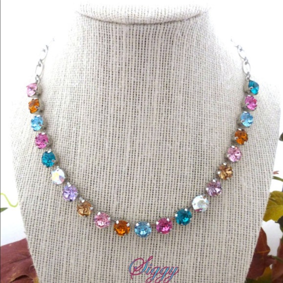 8mm Swarovski Crystal Rainbow colored Necklace - Picture 4 of 6