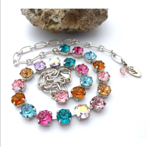 8mm Swarovski Crystal Rainbow colored Necklace - Picture 6 of 6