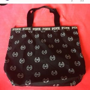 Pink vs tote bag! Used once! Lots of room!!