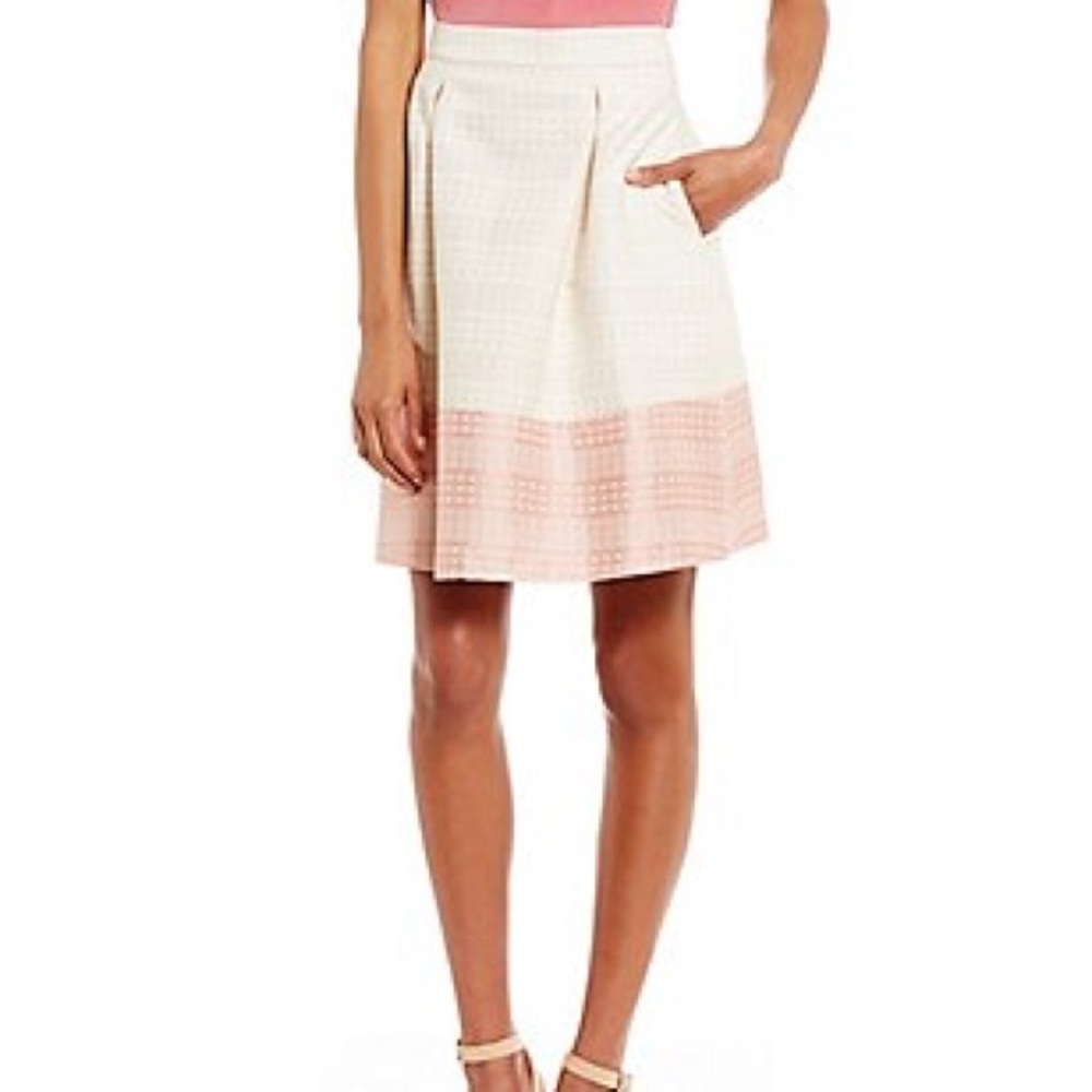 Antonio Melani Byron Box Pleat Jacquard skirt