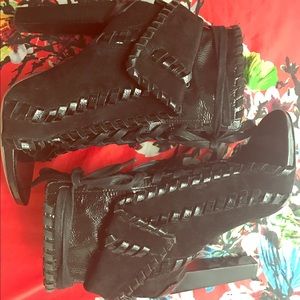 Alexander Wang peep toe Freja booties sz 38