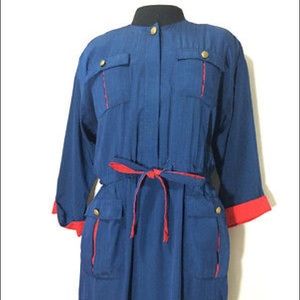 Leslie Faye Vtg July 4th Nautical Secretary Dress