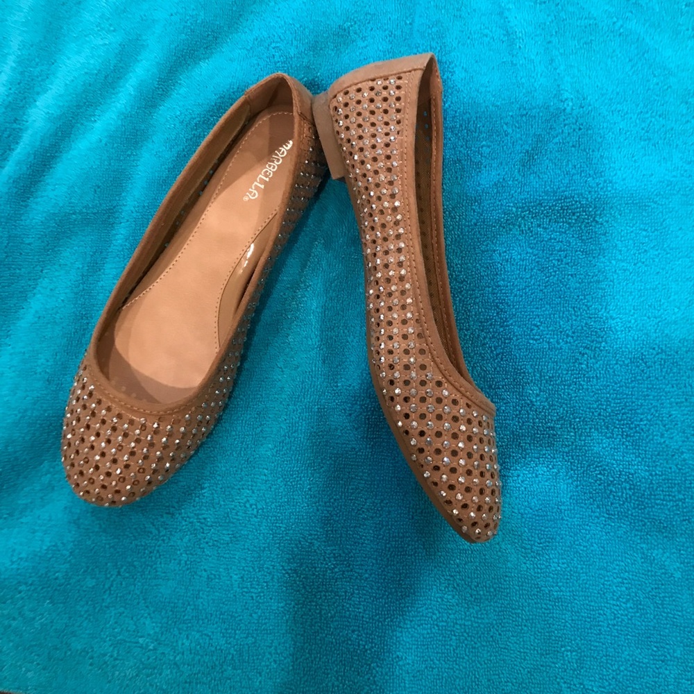 Rhinestone studded flats