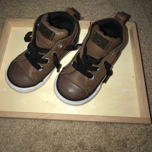 Leather toddler converse hightop sneakers