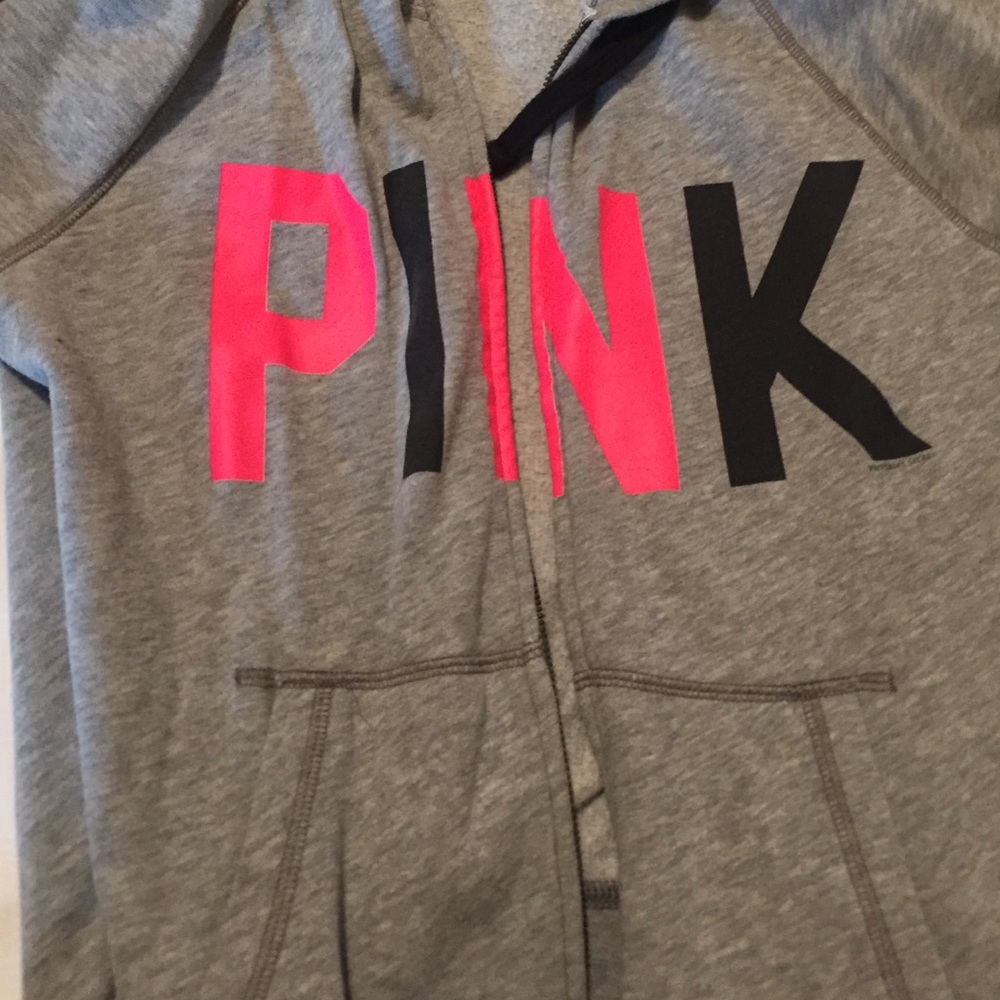Vs med gray zip up hoodie