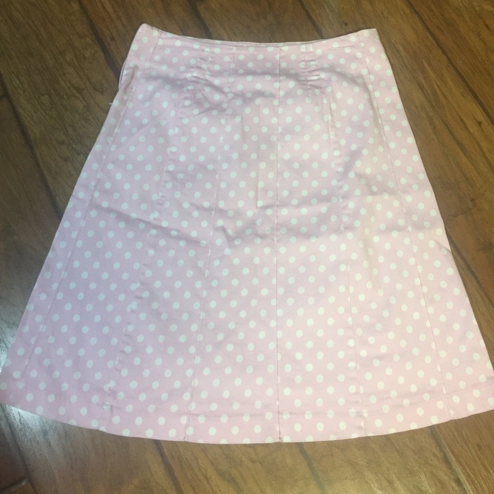 Gap pink and white polka dot skirt