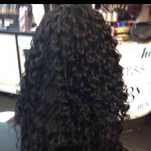 Wig curly black Long Lacefront New Lace Alopecia