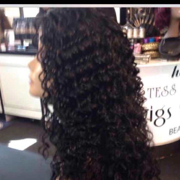 Wig curly black Long Lacefront New Lace Alopecia main image 4